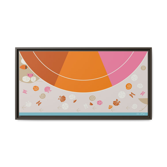 Sand Peeper Edie Harper Framed Giclee Print Stretched On Canvas