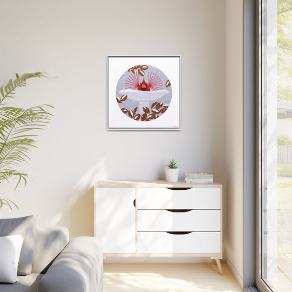 B-r-r-r-r-rdbath Charley Harper Framed Giclee Print on Stretched Canvas