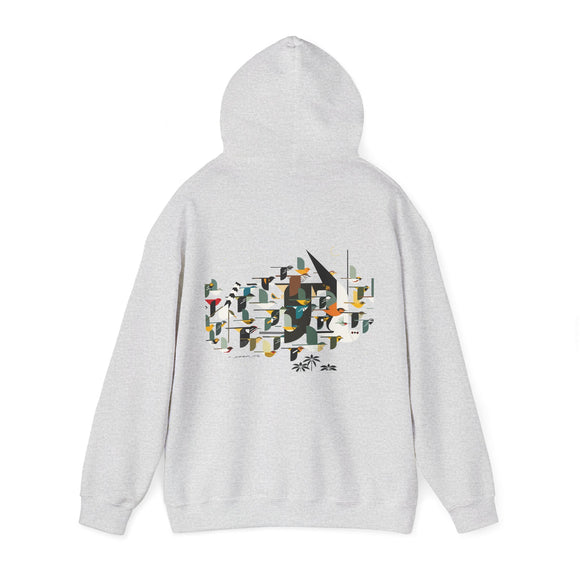 Charley Harper Mystery Of The Missing Migrants Unisex Heavy Blend™ Hooded Sweatshirt
