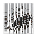 Bear in the Birches Charley Harper Giclee on Stretched Canvas-1