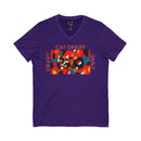 Edie Harper Crazy Cat Crazy Quilt Unisex Jersey Short Sleeve V-Neck Tee-6