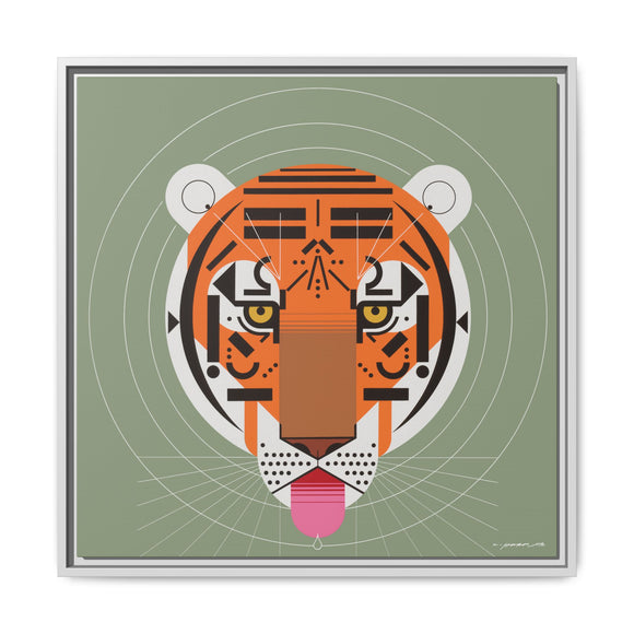 Cool Carnivore Charley Harper Giclee Framed Stretched On Canvas Print