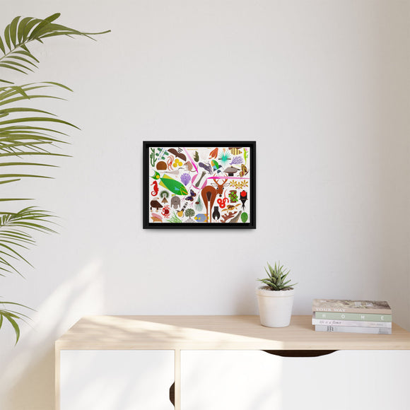 Charley Harper Florida Keys Framed Giclee On Canvas Wall Art