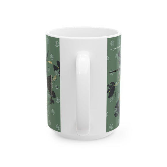 Charley Harper Florida Everglades Ceramic Mug — Underwater Wildlife Art 15oz