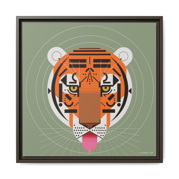 Cool Carnivore Charley Harper Giclee Framed Stretched On Canvas Print