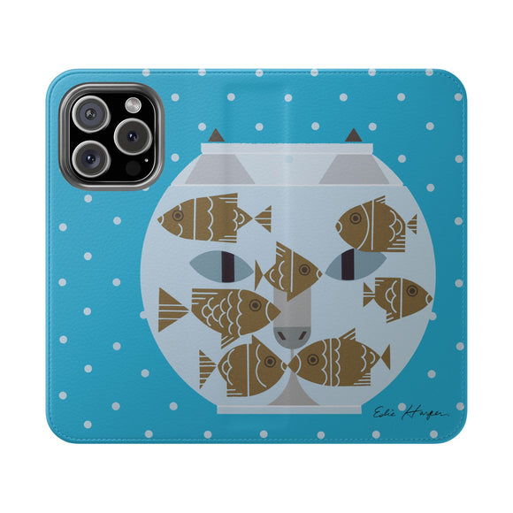 Edie Harper Fishful Thinking Phone Folio Iphone and Galaxy