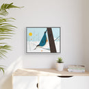 White-Breasted Nuthatch Charley Harper Giclee on Matte Stretched Canvas-45