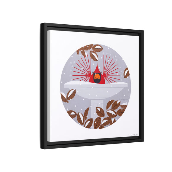B-r-r-r-r-rdbath Charley Harper Framed Giclee Print on Stretched Canvas