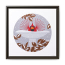 B-r-r-r-r-rdbath Charley Harper Framed Giclee Print on Stretched Canvas-14