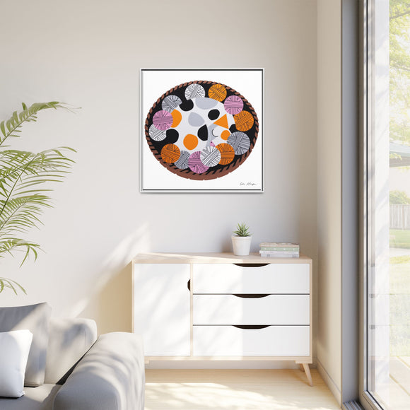 Kittens n' Knittens Edie Harper Framed Giclee Print on Stretched Canvas