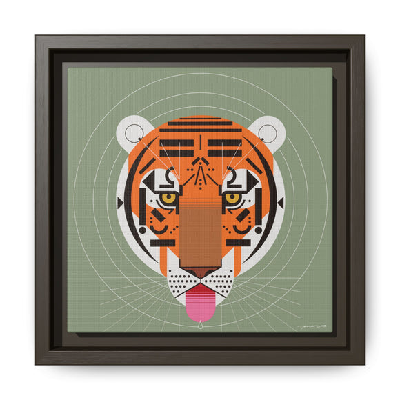 Cool Carnivore Charley Harper Giclee Framed Stretched On Canvas Print