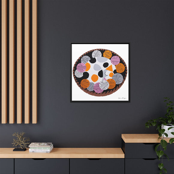 Kittens n' Knittens Edie Harper Framed Giclee Print on Stretched Canvas
