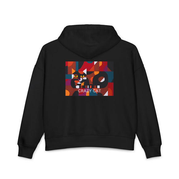Crazy Cat Crazy Quilt Edie Harper Women's Organic Mid-Weight Nora Hoodie