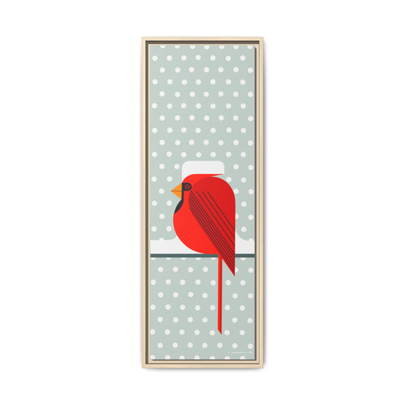 Cool Cardinal Charley Harper Framed Giclee Print Stretched On Canvas