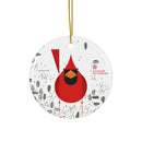 CAM BRANDED Charley Harper  Cardinal Close Up Ceramic Adornment-1