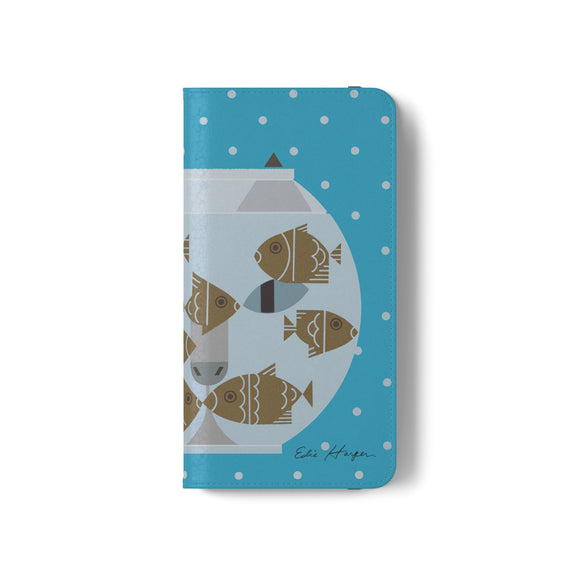 Edie Harper Fishful Thinking Phone Folio Iphone and Galaxy