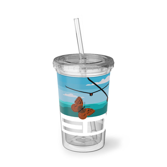 Charley Harper The Edge Monarchs 24HR Cold and 12HR Hot Double Insulated BPA-Free Acrylic Tumbler