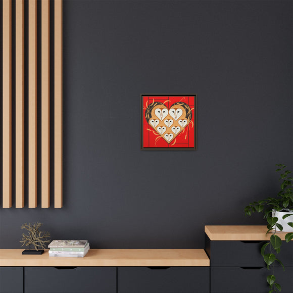 Vowlentine Charley Harper Framed Giclee Print on Stretched Canvas
