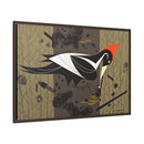 Ivory Billed Woodpecker Charley Harper Framed Giclee Print on Stretched on Canvas-37