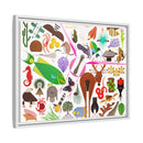 Charley Harper Florida Keys Framed Giclee On Canvas Wall Art-52