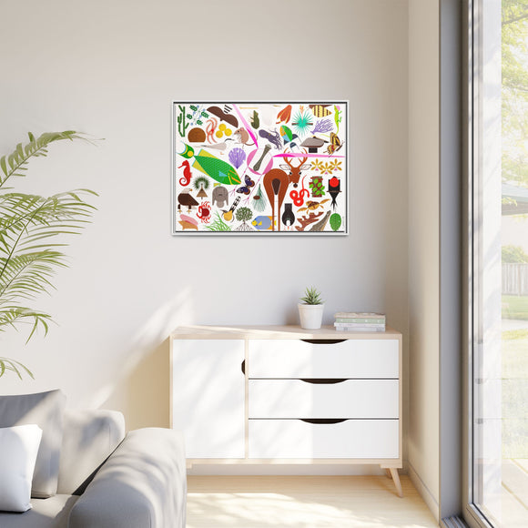Charley Harper Florida Keys Framed Giclee On Canvas Wall Art