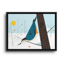 White-Breasted Nuthatch Charley Harper Giclee on Matte Stretched Canvas-7