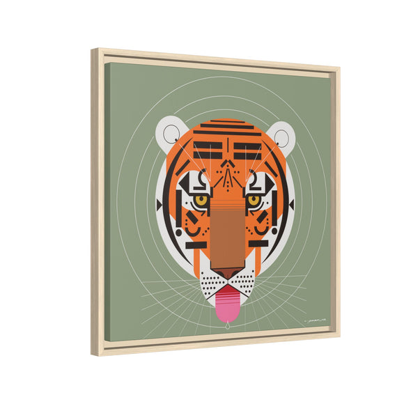 Cool Carnivore Charley Harper Giclee Framed Stretched On Canvas Print