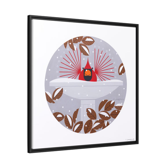 B-r-r-r-r-rdbath Charley Harper Framed Giclee Print on Stretched Canvas