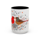 Cardinal Courtship Charley Harper Art Studio Classic Accent Mug 15oz-1