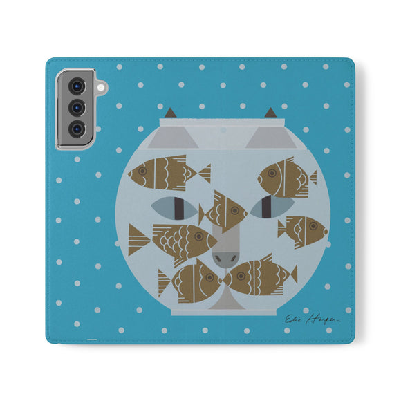 Edie Harper Fishful Thinking Phone Folio Iphone and Galaxy
