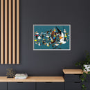 Charley Harper Mystery Of The Missing Migrants Framed Giclee On Canvas Wall  Art-41