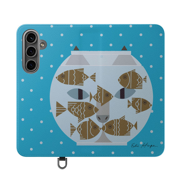 Edie Harper Fishful Thinking Phone Folio Iphone and Galaxy