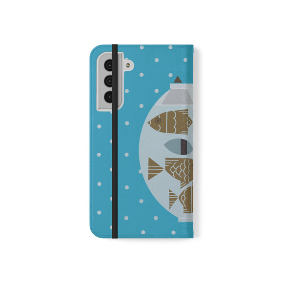 Edie Harper Fishful Thinking Phone Folio Iphone and Galaxy