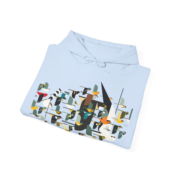 Charley Harper Mystery Of The Missing Migrants Unisex Heavy Blend™ Hooded Sweatshirt