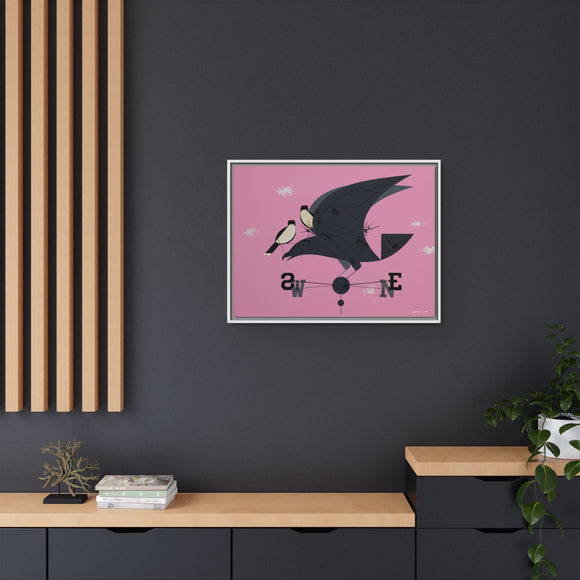 Eastern Kingbird Charley Harper Giclee on Matte Stretched Canvas