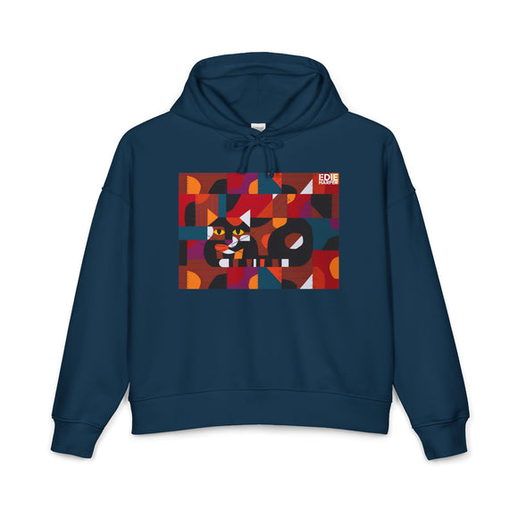 Crazy Cat Crazy Quilt Edie Harper Women's Organic Mid-Weight Nora Hoodie