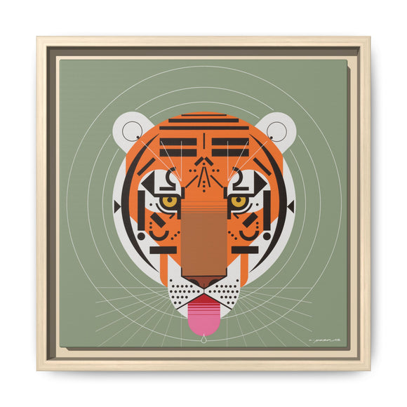 Cool Carnivore Charley Harper Giclee Framed Stretched On Canvas Print