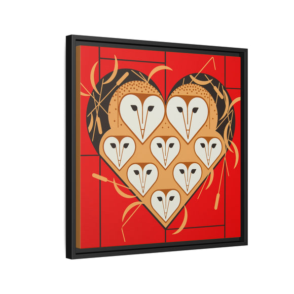 Vowlentine Charley Harper Framed Giclee Print on Stretched Canvas