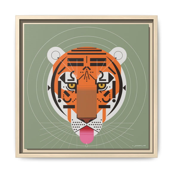 Cool Carnivore Charley Harper Giclee Framed Stretched On Canvas Print