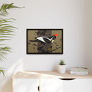 Ivory Billed Woodpecker Charley Harper Framed Giclee Print on Stretched on Canvas-56