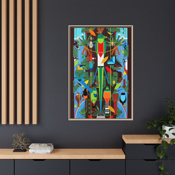 Monteverde Charley Harper Framed Giclee Print Stretched On Canvas