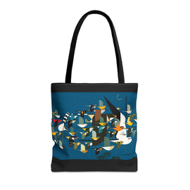 Charley Harper Missing Migrant Tote Bag Art, Birdwatcher Gift, Eco-Friendly Grocery Bag, Nature Lover, - 0