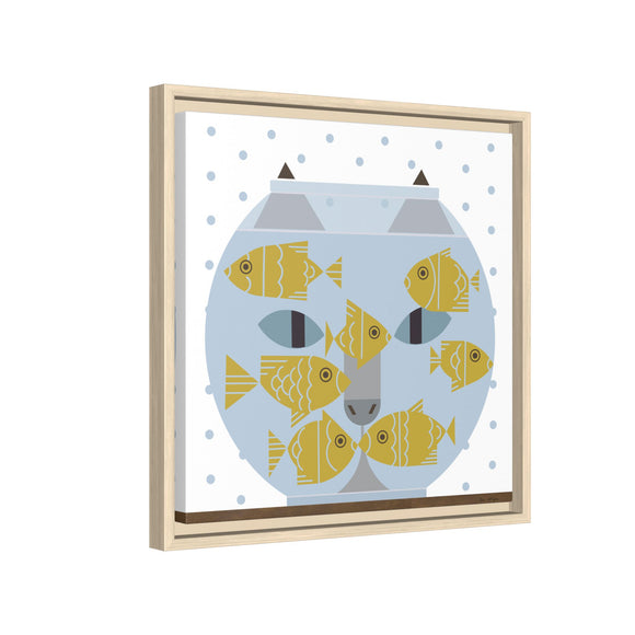 Fishful Thinking Edie Harper Framed Giclee Print on Stretched Canvas