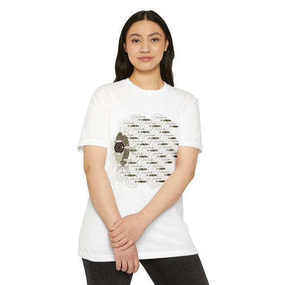 Charley Harper Skipping School Unisex CVC Jersey T-shirt