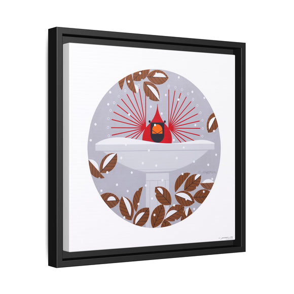 B-r-r-r-r-rdbath Charley Harper Framed Giclee Print on Stretched Canvas