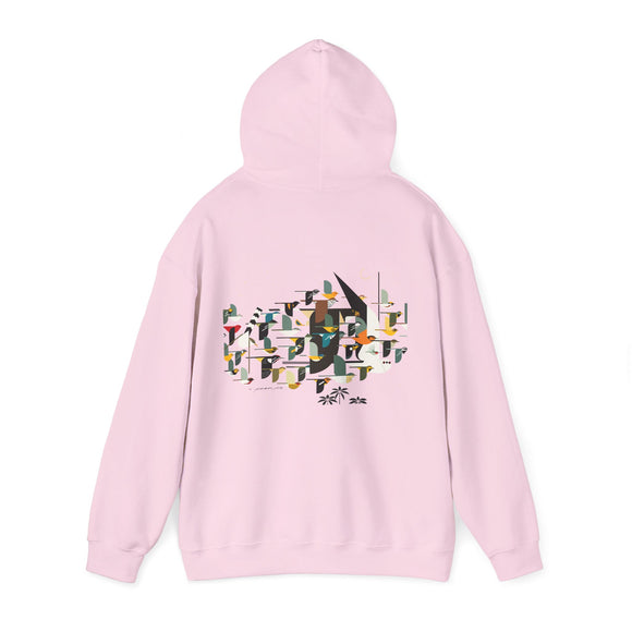 Charley Harper Mystery Of The Missing Migrants Unisex Heavy Blend™ Hooded Sweatshirt