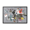 Winter Charley Harper Framed Giclee Print Stretched On Canvas-2