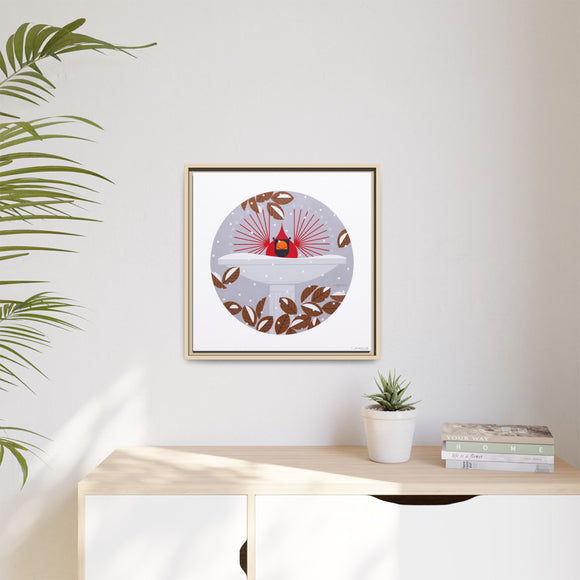 B-r-r-r-r-rdbath Charley Harper Framed Giclee Print on Stretched Canvas