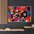 Crazy Cat Crazy Quilt Edie Harper Framed Giclee Print Stretched On Canvas-61