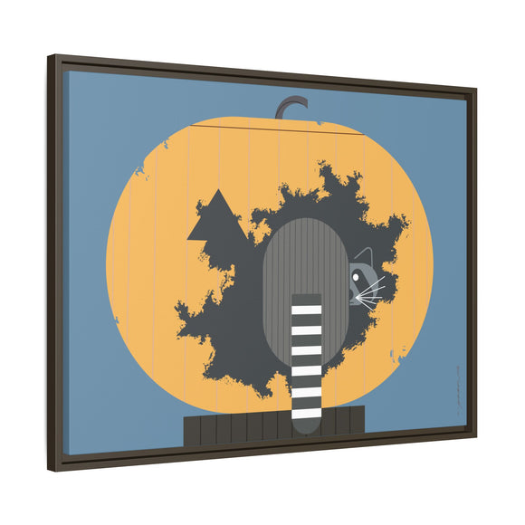 Racc-O-Lantern Charley Harper Framed Giclee Print Stretched On Canvas